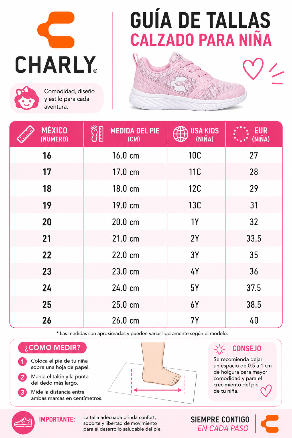 Tenis Charly Luces Comodidad Jugar Correr Velcro Niña 79432