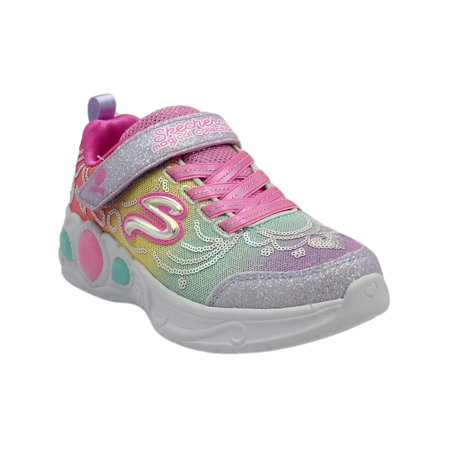 Tenis Skechers S-Lights Princess Wishes para Niña 302686L (17.0-22.0)