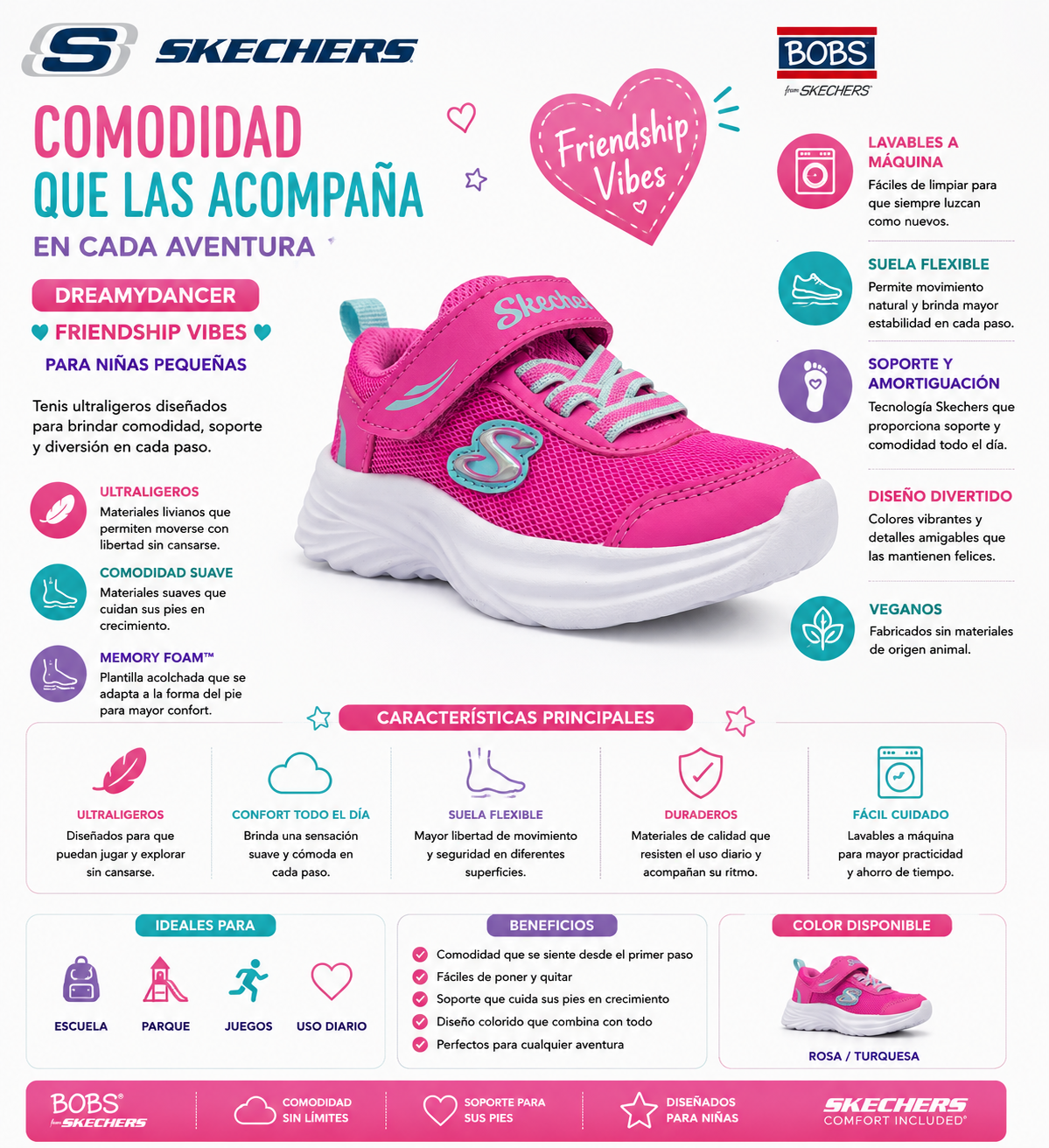Tenis Skechers Dreamy Dancer-Friendship Vibes Niña 303203N