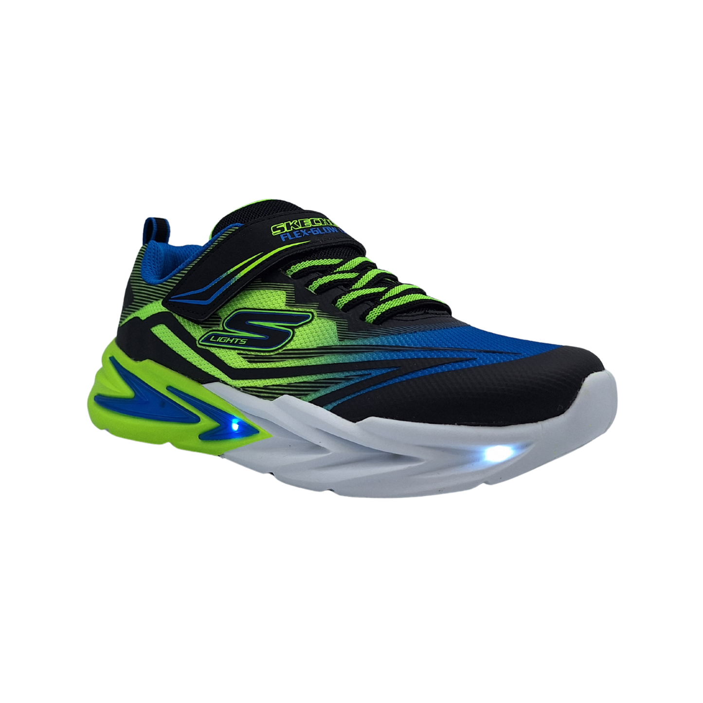 Tenis Skechers Flex-Glow Ultra Luces Velcro Elasticos Niño 400139L