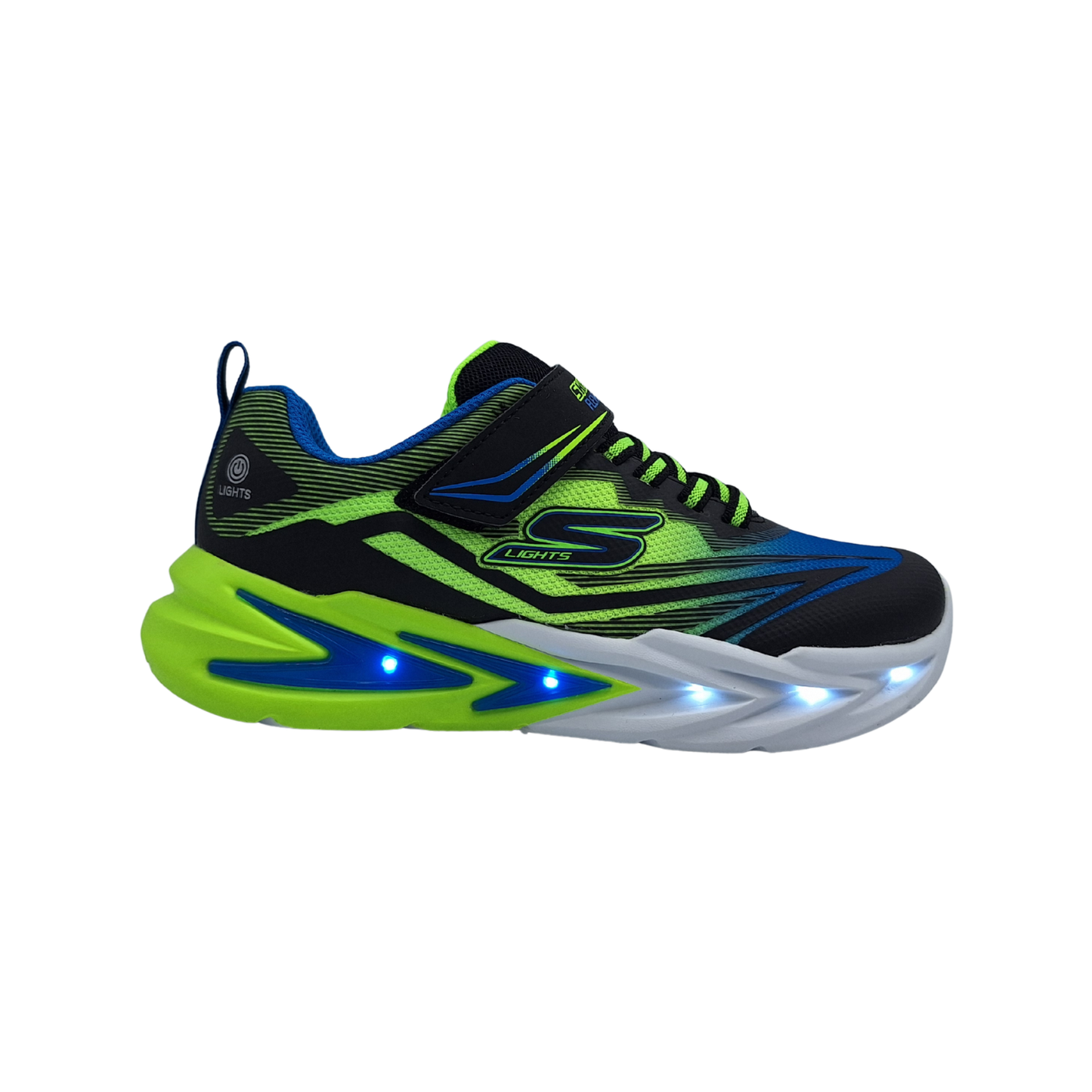 Tenis Skechers Flex-Glow Ultra Luces Velcro Elasticos Niño 400139L