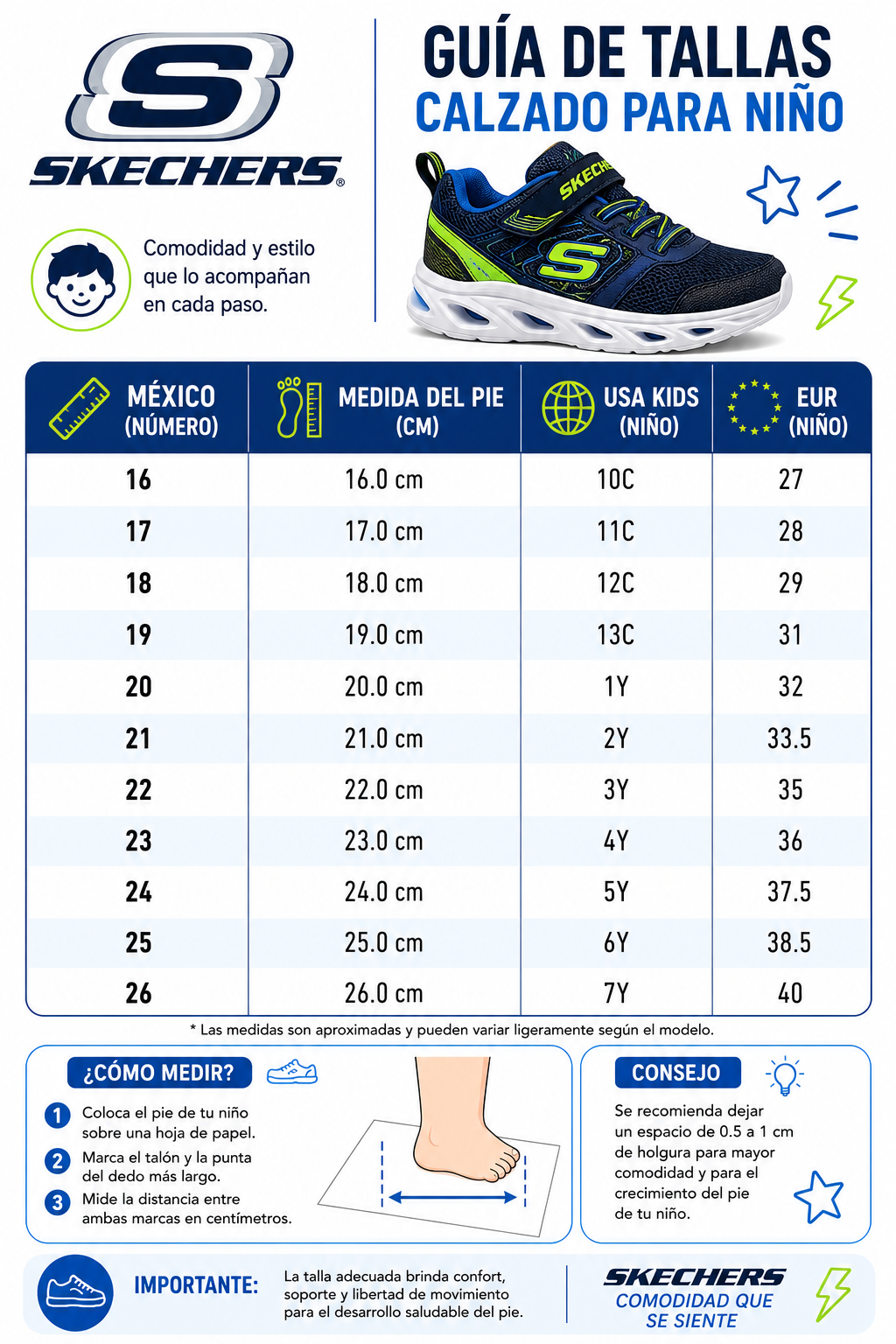 Tenis Skechers Meteor-Lights 2.0 Luces Velcro Casual Niño 401490L