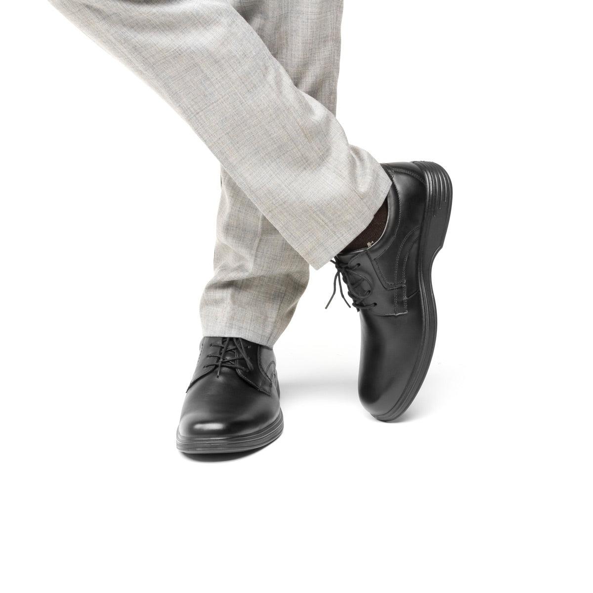 Calzado Hombre Caballero Zapato Casual Flexi En Piel Negro